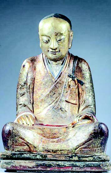 1000 yıllık Buda heykeli ve içinde saklı bir rahip